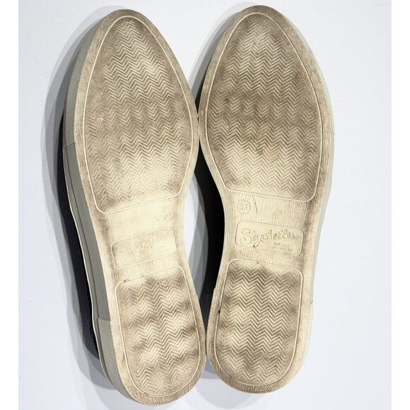 Seychelles Blue Suede Laser Cut Native Print Slip On Sneaker Women’s Size 9.5 - Picture 12 of 15